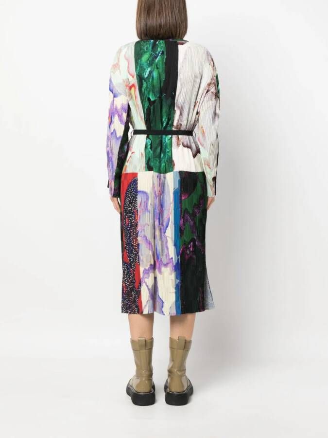 Henrik Vibskov Midi-jurk met plissé-effect Groen
