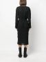 Henrik Vibskov Midi-jurk met plissé-effect Zwart - Thumbnail 4