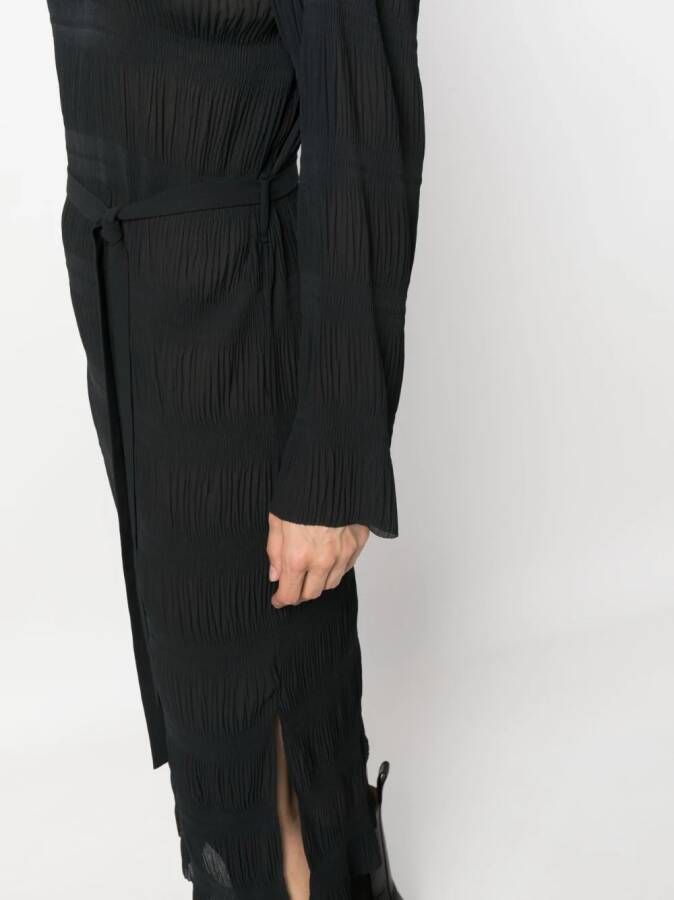 Henrik Vibskov Midi-jurk met plissé-effect Zwart