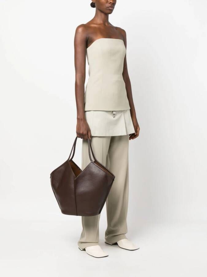 Hereu Callela leren shopper Bruin