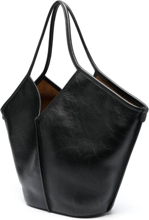 Hereu Callela leren shopper Zwart