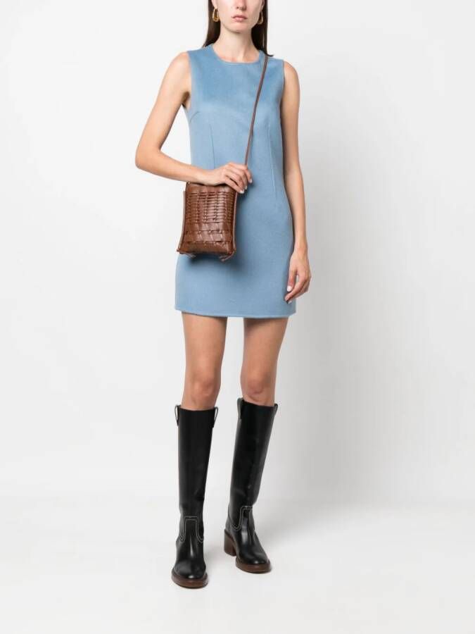 Hereu Trena interwoven leather bag Bruin