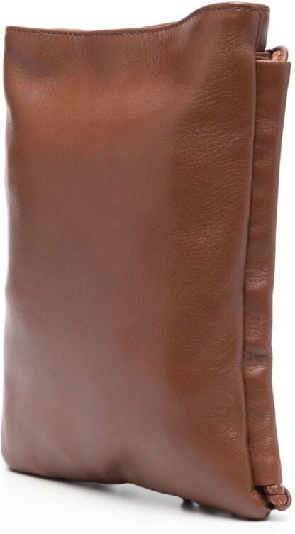 Hereu Trena interwoven leather bag Bruin