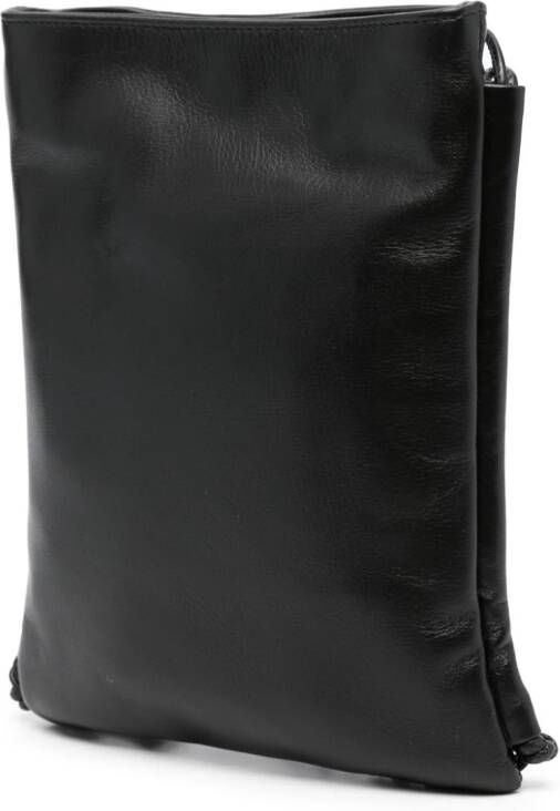 Hereu Trena leren mini-crossbodytas Zwart