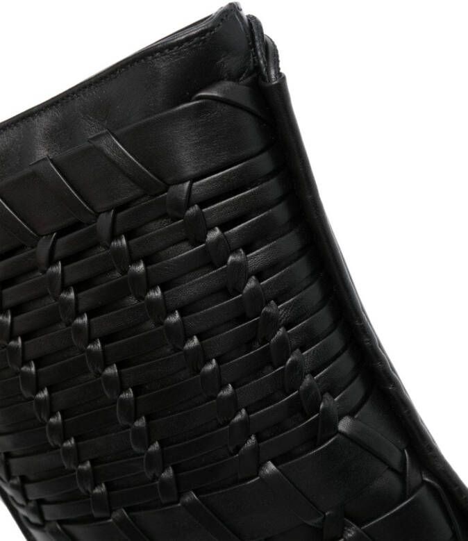 Hereu Trena leren mini-crossbodytas Zwart