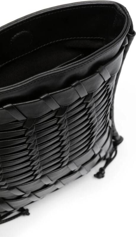 Hereu Trena leren mini-crossbodytas Zwart
