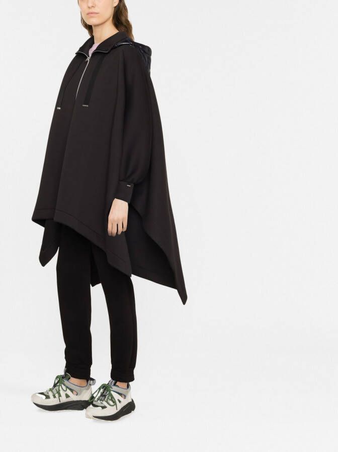 Herno Asymmetrische mantel Zwart