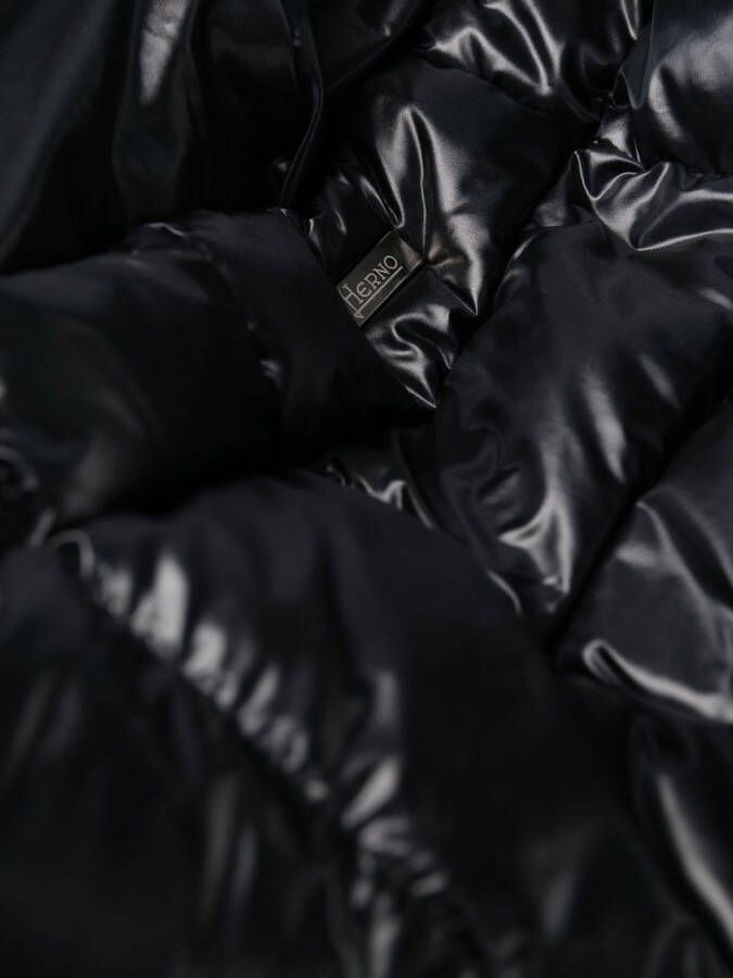 Herno Asymmetrische mantel Zwart