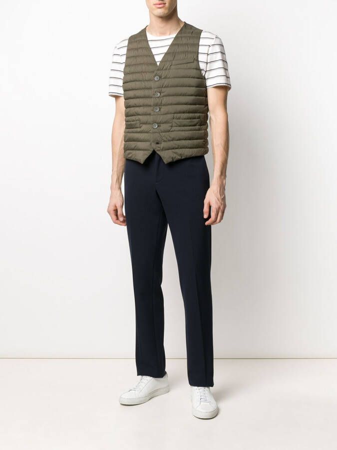 Herno Bodywarmer met V-hals Groen