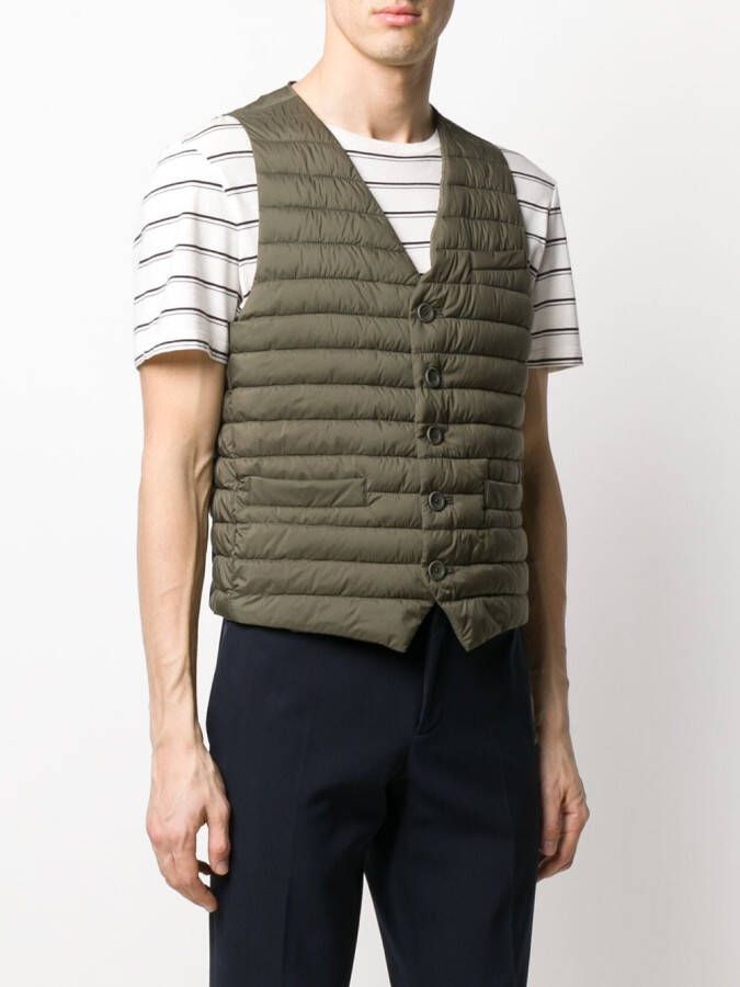 Herno Bodywarmer met V-hals Groen