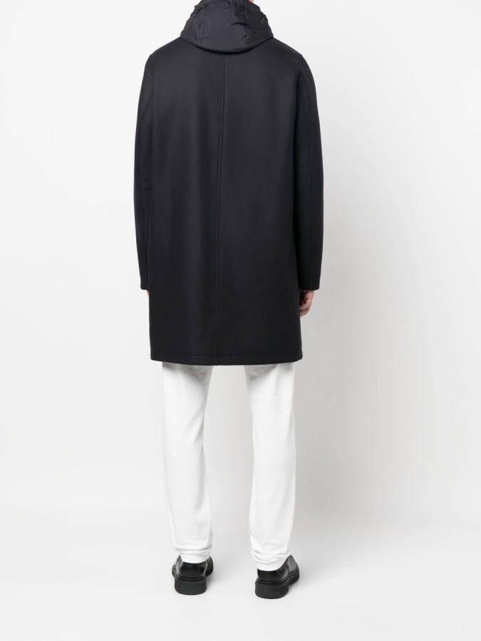 Herno Button-up jas Blauw