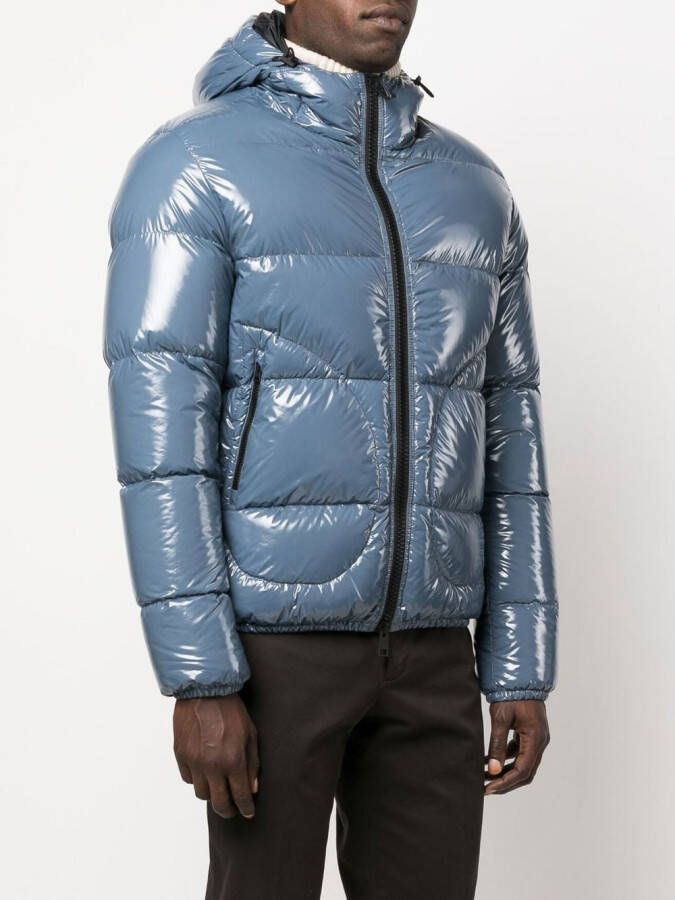 Herno Donsjack met logopatch Blauw