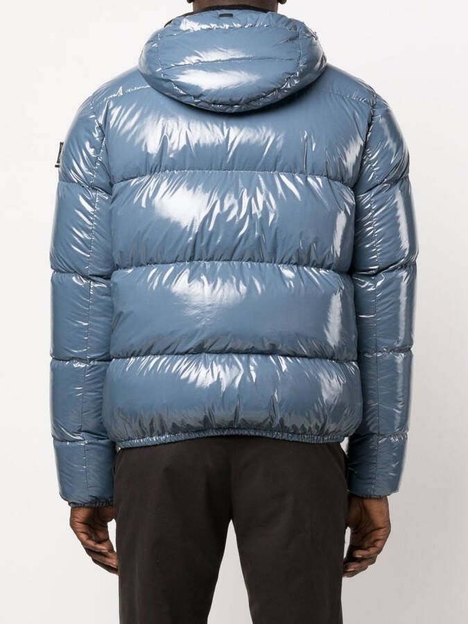 Herno Donsjack met logopatch Blauw