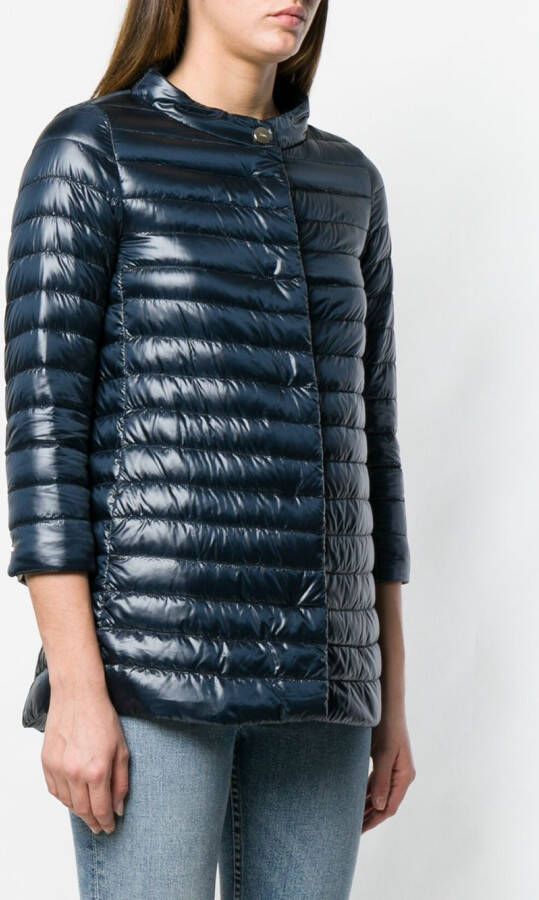 Herno gewatteerd jack met trechterhals Blauw