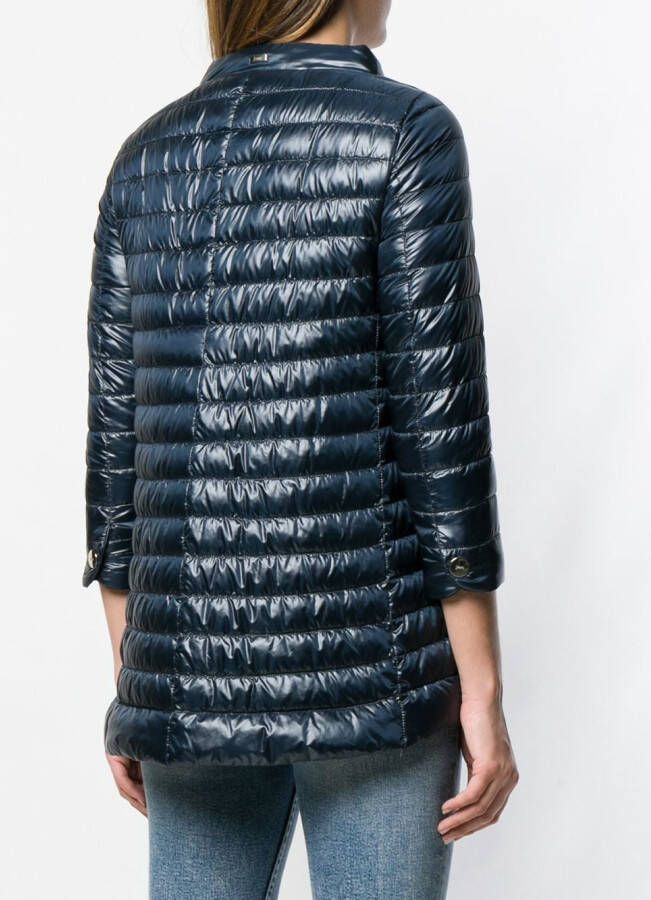 Herno gewatteerd jack met trechterhals Blauw