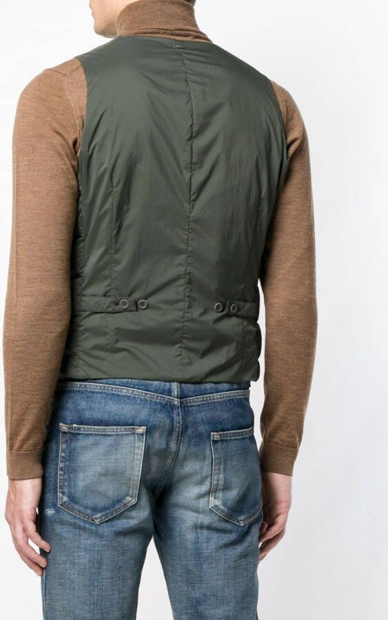 Herno gewatteerde en getailleerde bodywarmer Groen