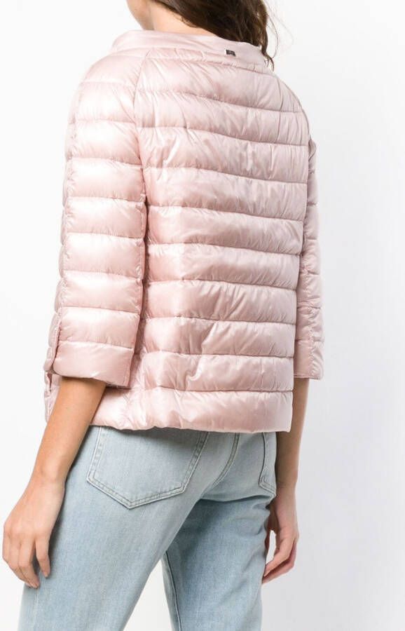 Herno gewatteerde jas met rits Roze