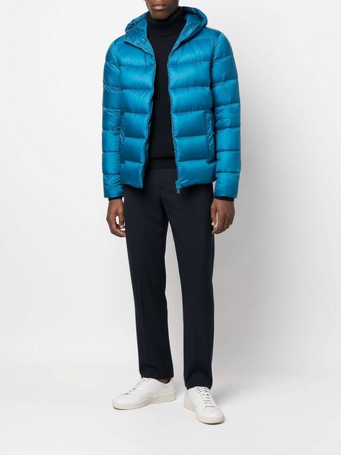 Herno Globe jack met capuchon Blauw