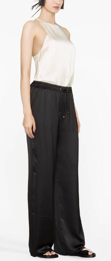 Herno High waist palazzo broek Zwart