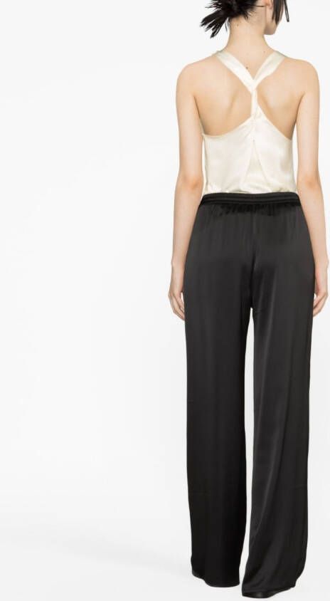 Herno High waist palazzo broek Zwart