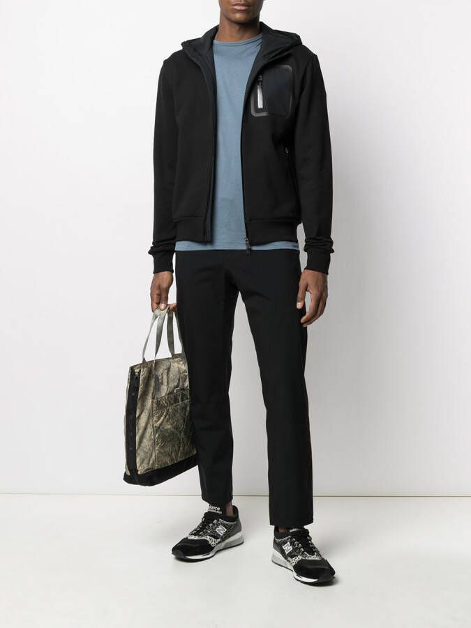 Herno Hoodie met rits Zwart