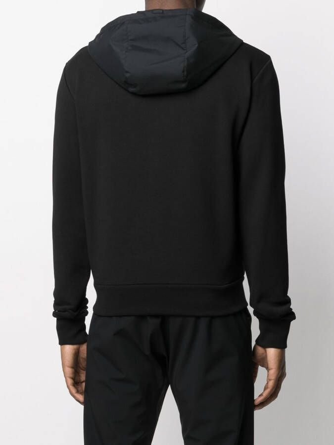 Herno Hoodie met rits Zwart