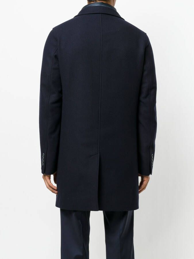 Herno hybrid single breasted coat Blauw