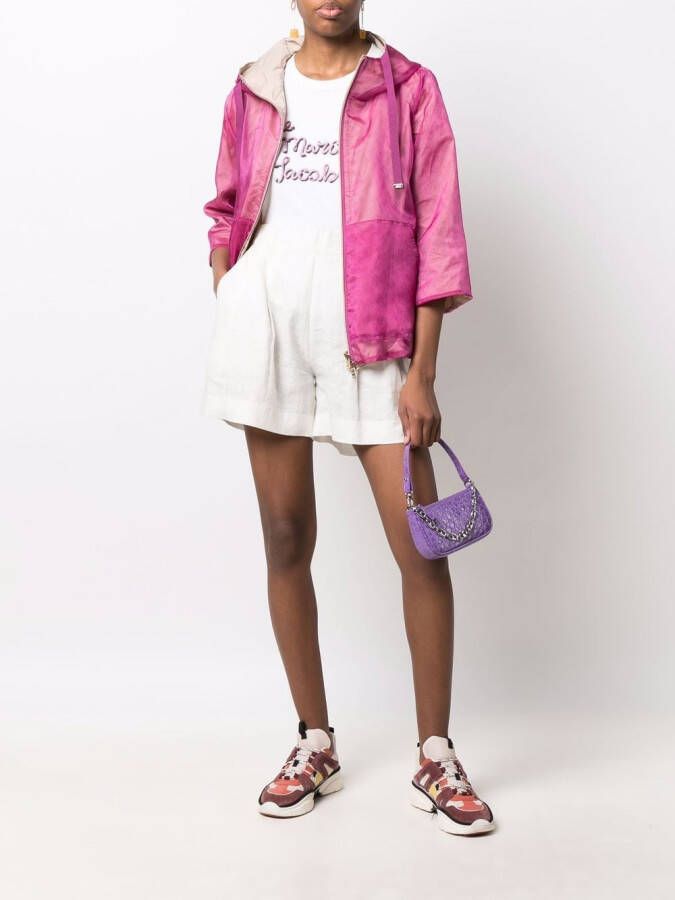 Herno Jack met logoprint Roze