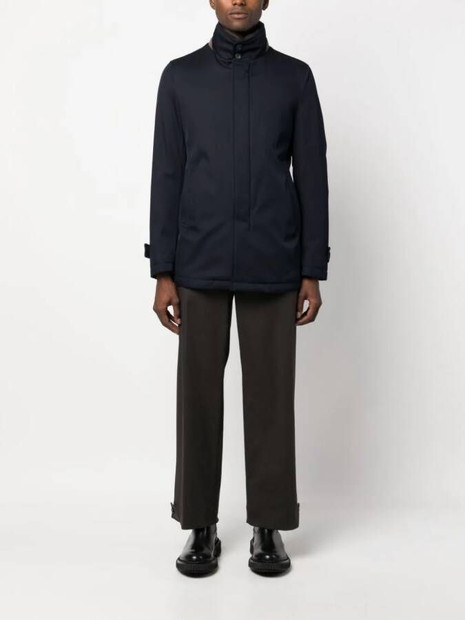 Herno Jack met opstaande kraag Blauw