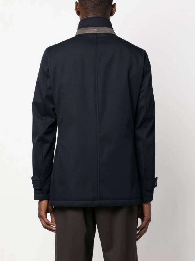 Herno Jack met opstaande kraag Blauw