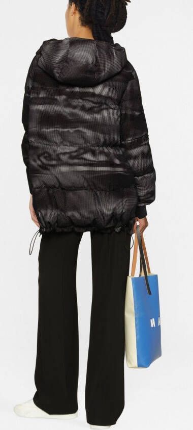 Herno Jas met abstract patroon Zwart