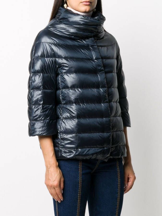 Herno Jas met cropped mouwen Blauw