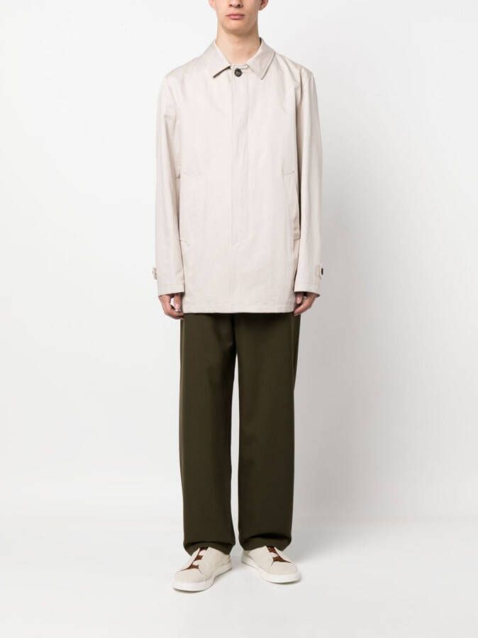Herno Jas met enkele rij knopen Beige