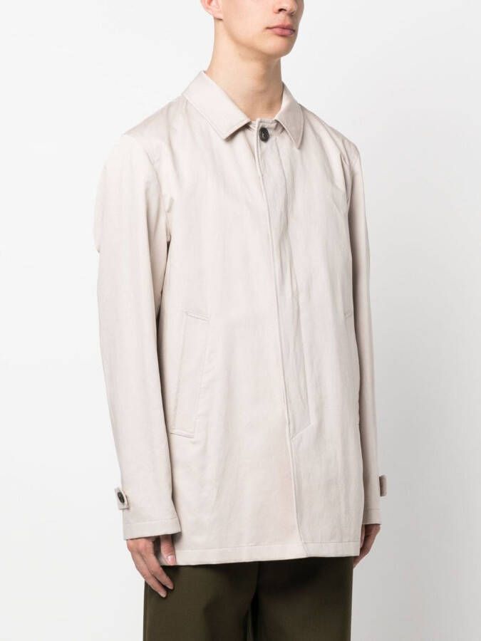 Herno Jas met enkele rij knopen Beige