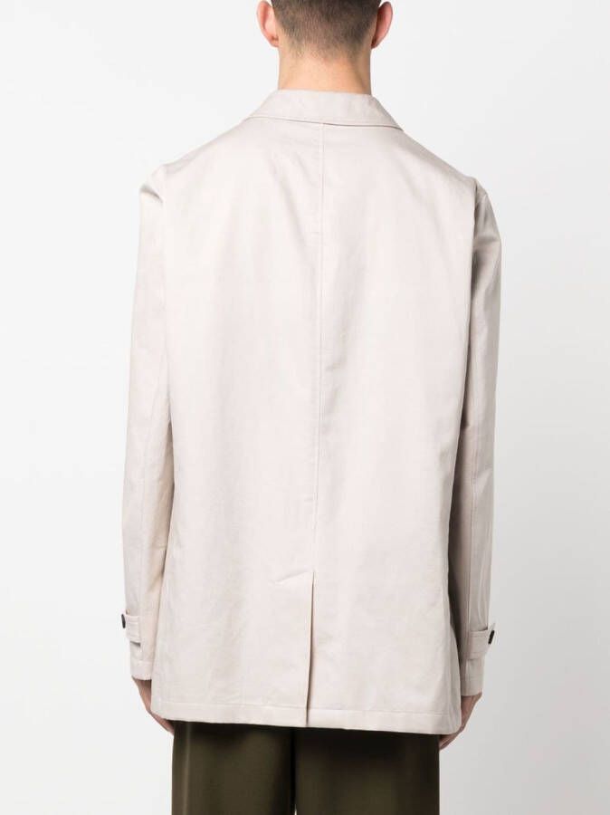 Herno Jas met enkele rij knopen Beige