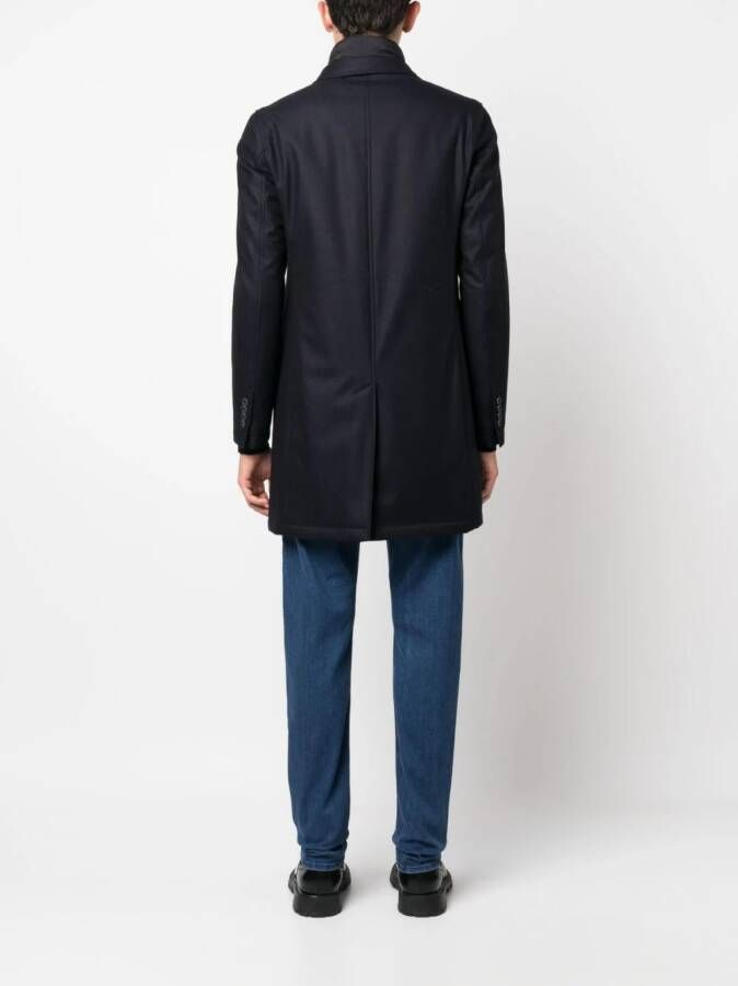 Herno Jas met enkele rij knopen Blauw