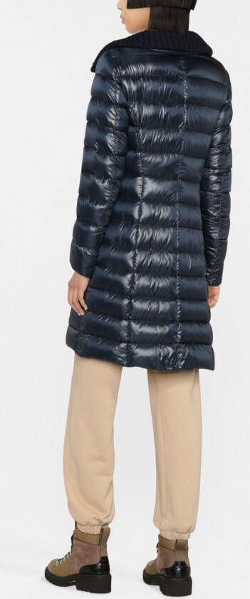Herno Jas met geribbelde kraag Blauw