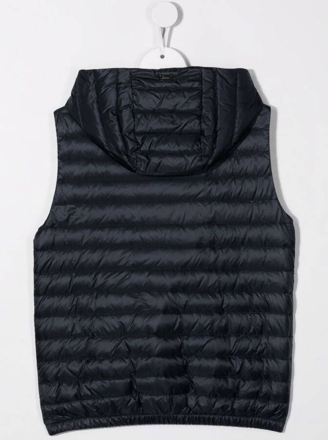 Herno Kids Bodywarmer met capuchon Blauw