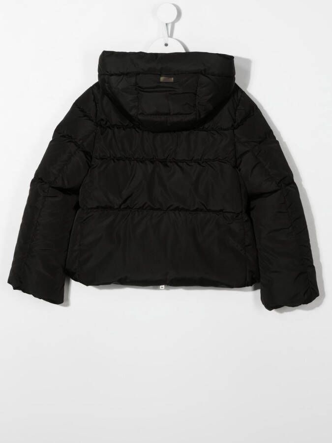 Herno Kids Donsjas met capuchon Zwart