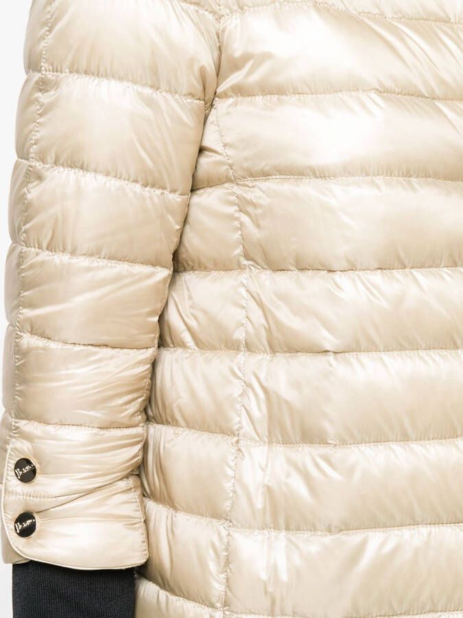 Herno kort jack met cropped mouwen Beige