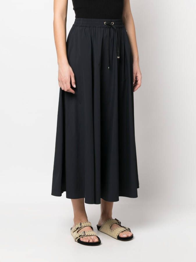 Herno Maxi-rok met trekkoordtaille Zwart