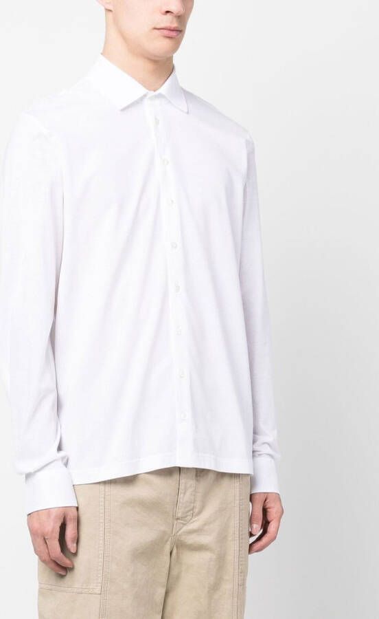 Herno Overhemd met gespreide kraag Wit