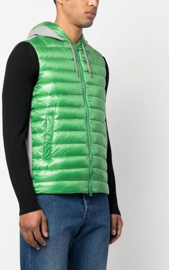 Herno Bodywarmer met capuchon Groen