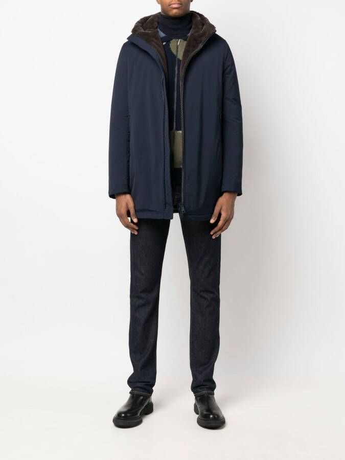 Herno Parka met capuchon Blauw