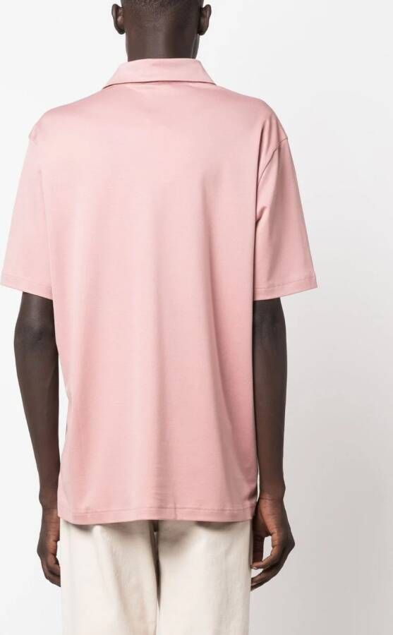 Herno Poloshirt met geborduurd logo Roze