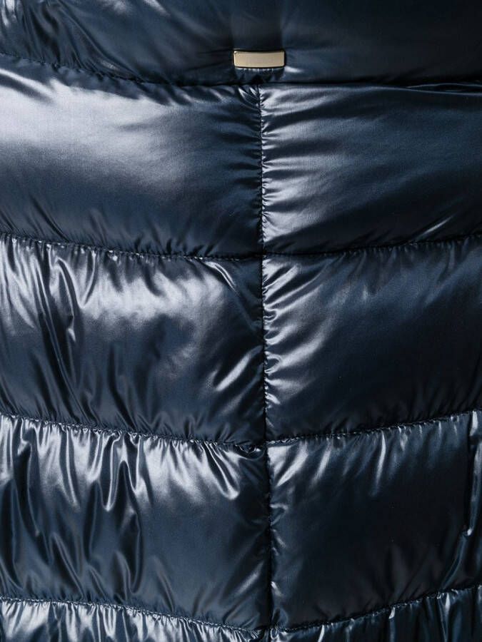 Herno pufferjack met veren Blauw