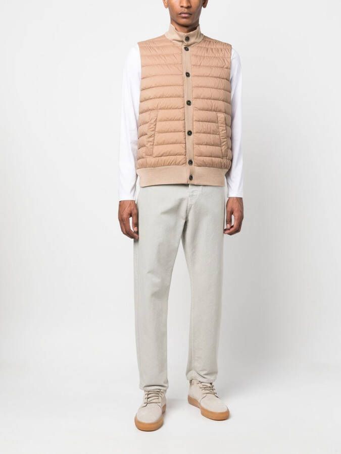 Herno Ribgebreide top Beige