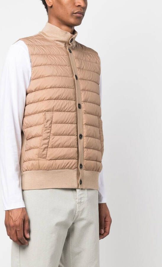 Herno Ribgebreide top Beige