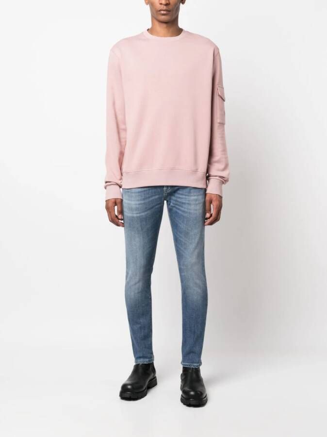 Herno Sweater met opgestikte zakken Roze