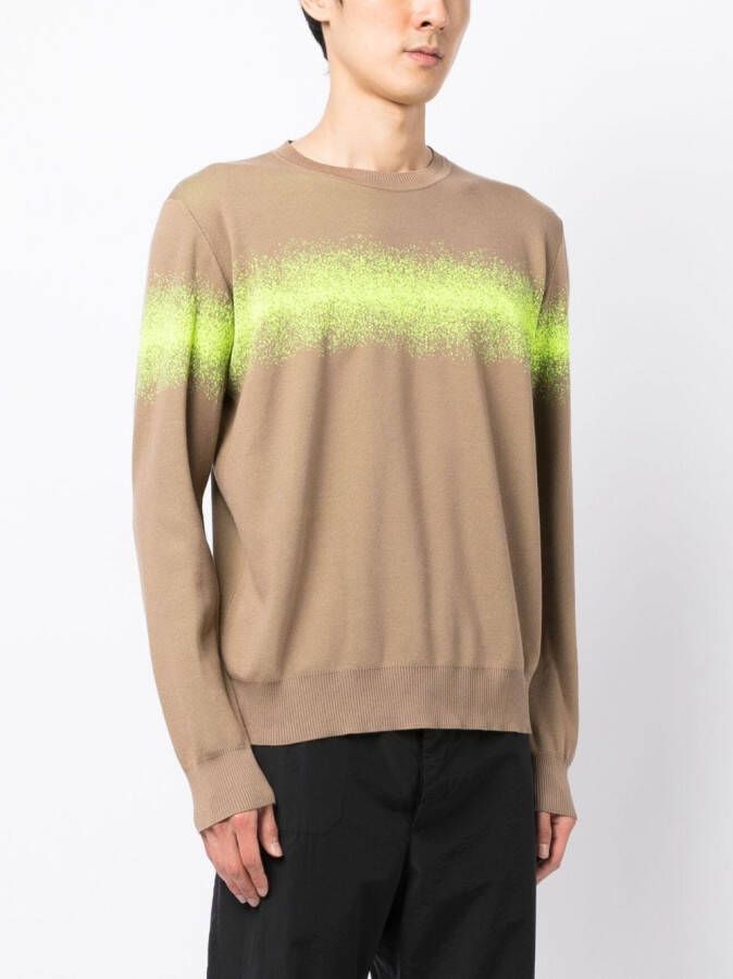 Herno Sweater met spray-effect Bruin
